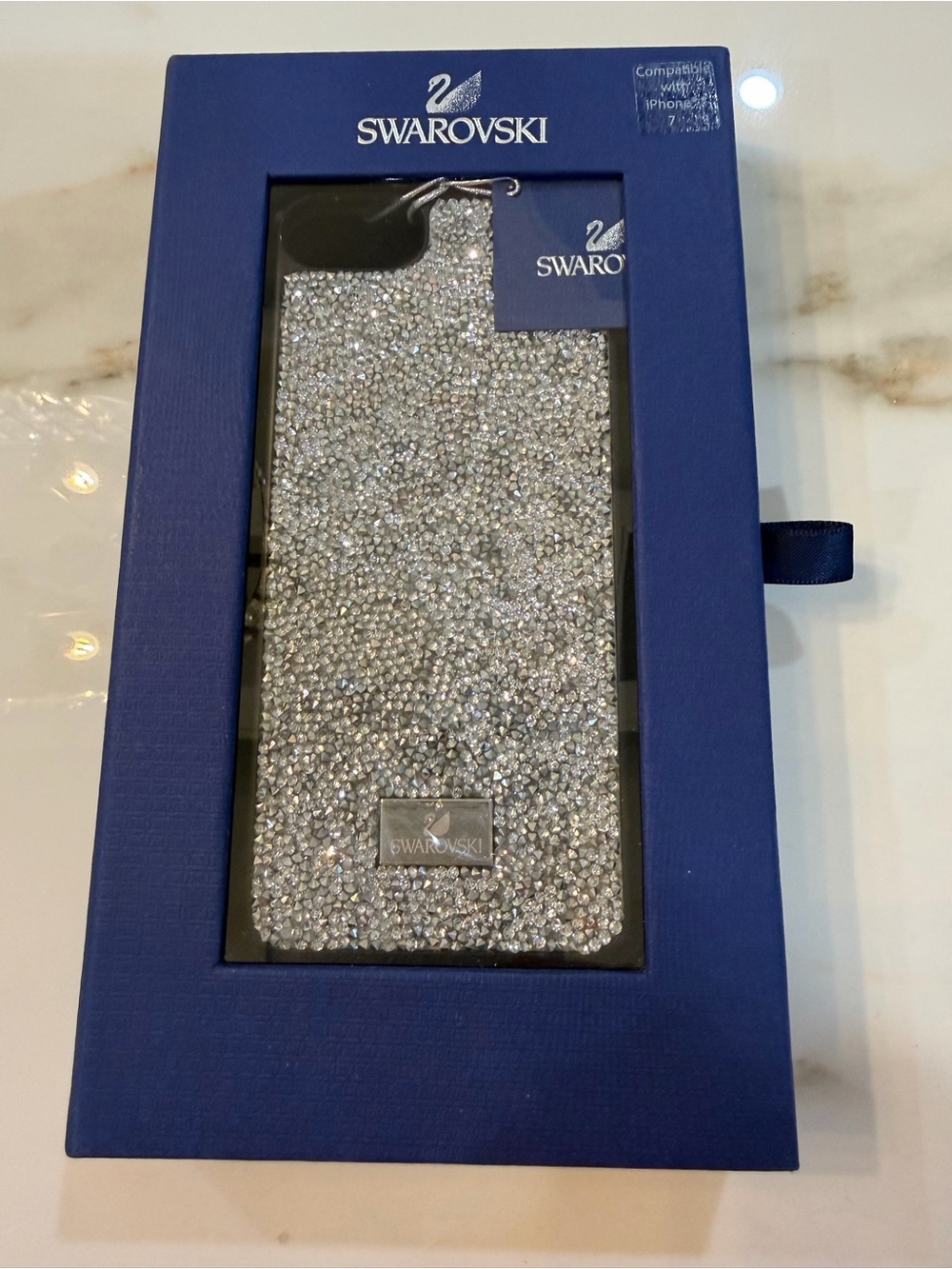 Swarovski Silver Crystal Embellished Phone Case